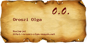 Oroszi Olga névjegykártya