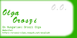 olga oroszi business card